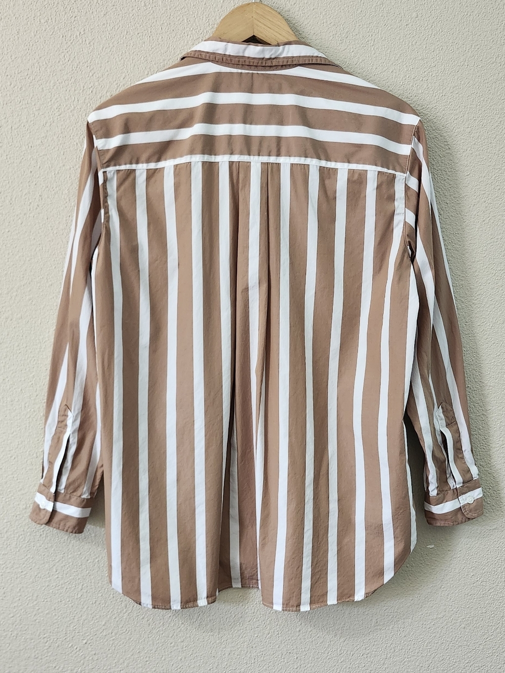 Frank & Eileen Joedy Stripe Boyfriend Button Up Shirt 100% Cotton Small - Picture 3 of 13